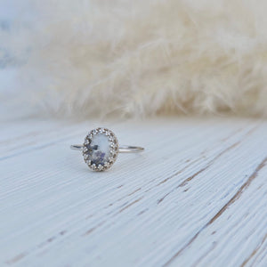 Milky Fern Elegance Oval Ring