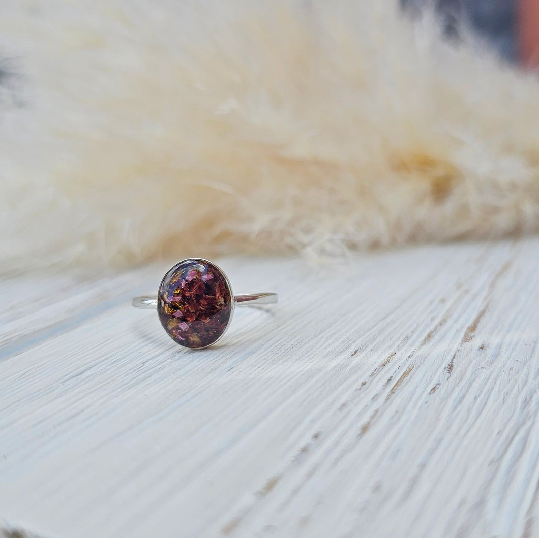 Milky Fern Simplicity Oval Ring